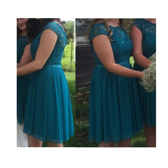 Bridesmaids dress with short sleeves - Picture 3 of 3